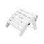 Adirondack Ottoman 17.7L x 19.7W x 13.8H Inch HDPE Folding Patio Footrest White