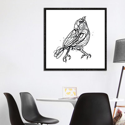 Chin up - Cute Little Bird Jackson Pollock Style Drawing 1 Piece Wall Art on Canvas