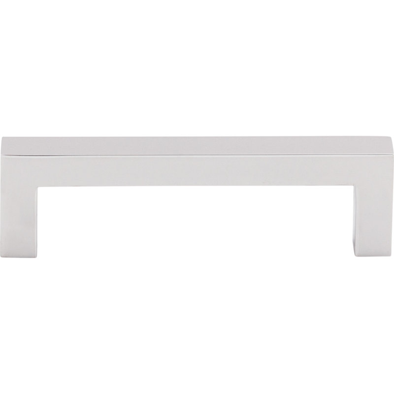 Square Bar pull, Polished Chrome, 3 3/4" Center to Center