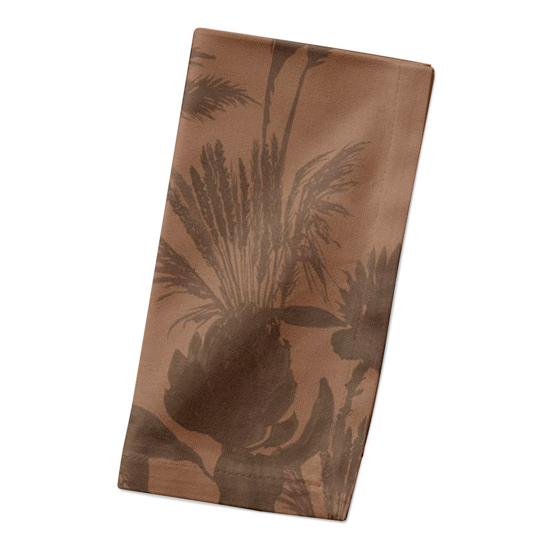 Floral Rectangle Napkin, Rust Tones