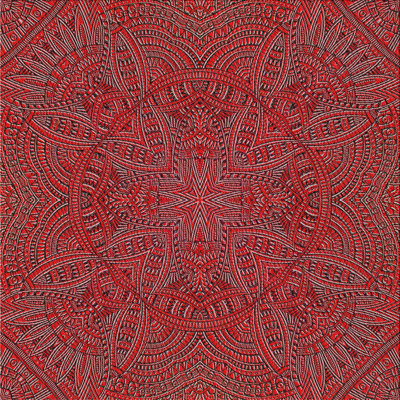 Tapis de zone rouge à motifs Adrastus