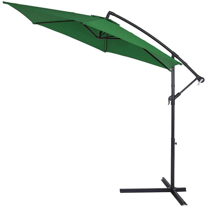 Dulcie Cantilever Parasol, Green, 208cm H x 300cm W x 300cm D