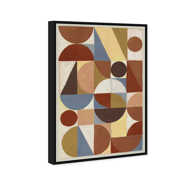 Tiles II Print by Oliver Gal, 21"H x 31"W, Black Floater Frame