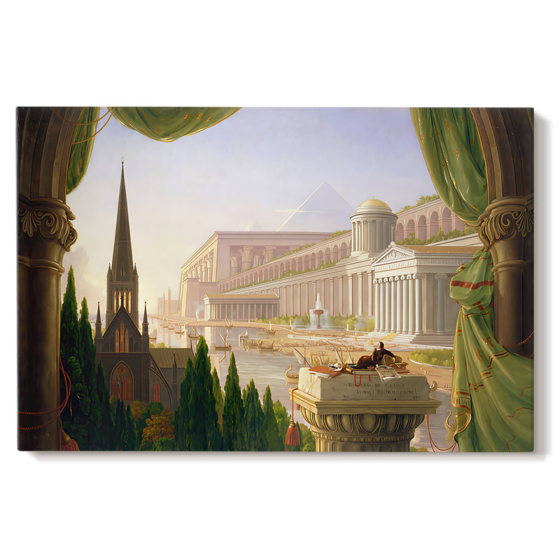 «The Course of Empire: Consummation» - Thomas Cole - Toile tendue avec châssis-1836, 40 x 60