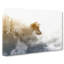 Wolf In The Wilderness In Abstract - Wrapped Canvas Painting-55299623