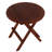 Magdy Round Teak Outdoor Folding Side Table