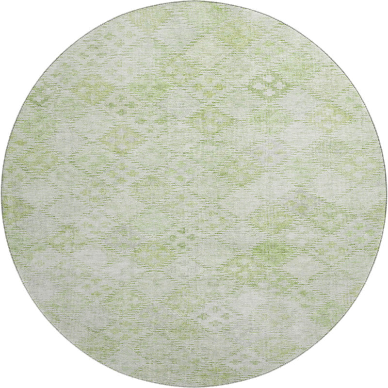 Premium Machine Washable Janicki AMF1081 Geometric Rug, Round 8'