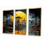 «Yellow African Pygmy Village Chronicles I», art mural tribal africain-333333800-333333805