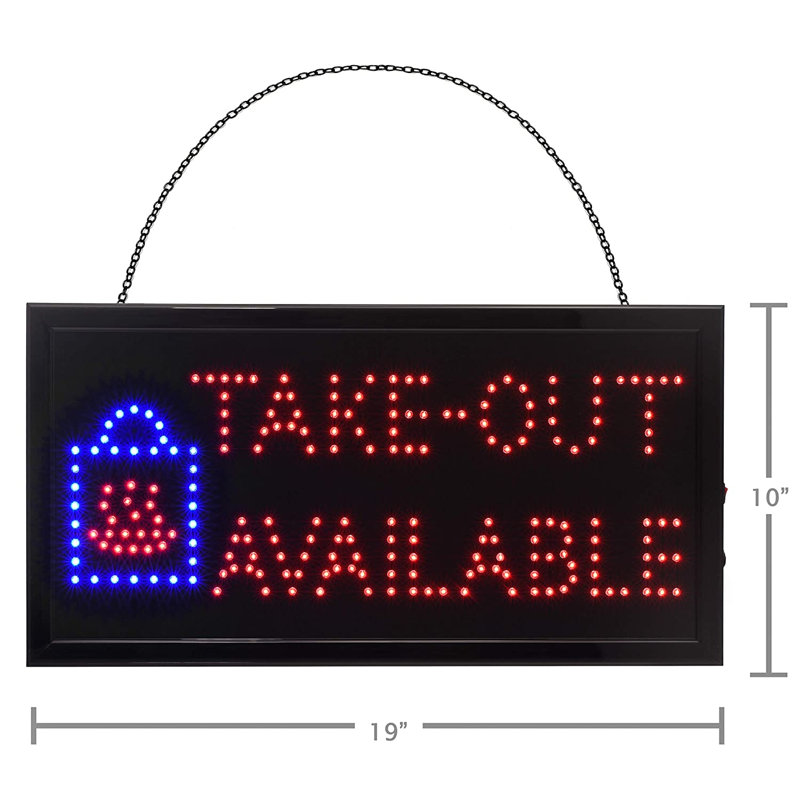 Enseigne à emporter disponible
