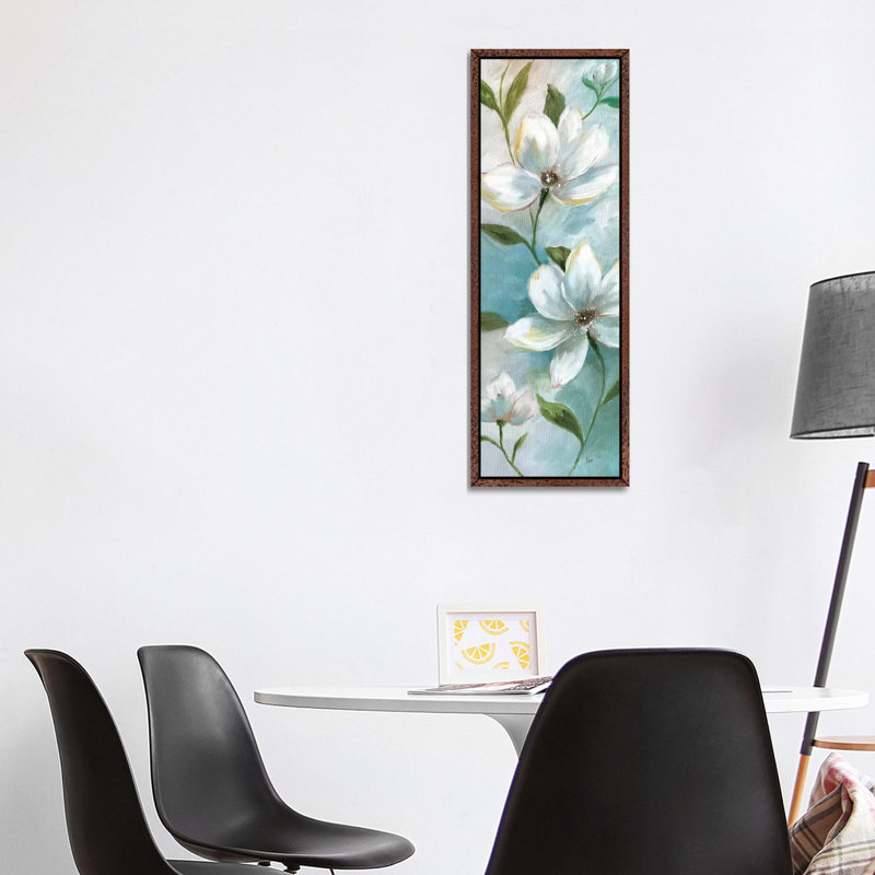 Spring Promise II 1 Piece Panoramic Wall Art on Canvas, 30.48 cm H x 91.44 cm W, Classic Brown Wood Framed