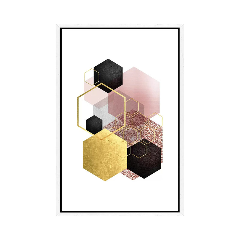 Blush Pink Gold II by Urban Epiphany - Print on Canvas, White Framed, 152.5 cm H x 101.5 cm W