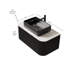 Meuble-lavabo moderne peu encombrant avec lavabo, lavabo en céramique durable et comptoir en carrare, parfait pour les salles de bain compactes