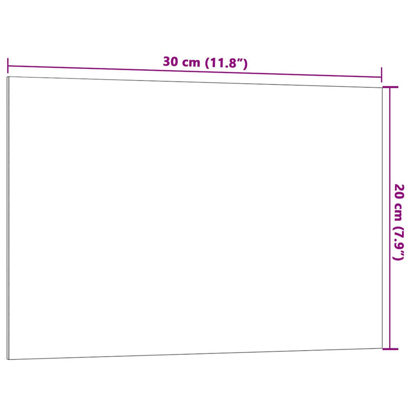 Wall Mounted Required Whiteboard, 20cm H x 30cm W x 0.4cm D, Black