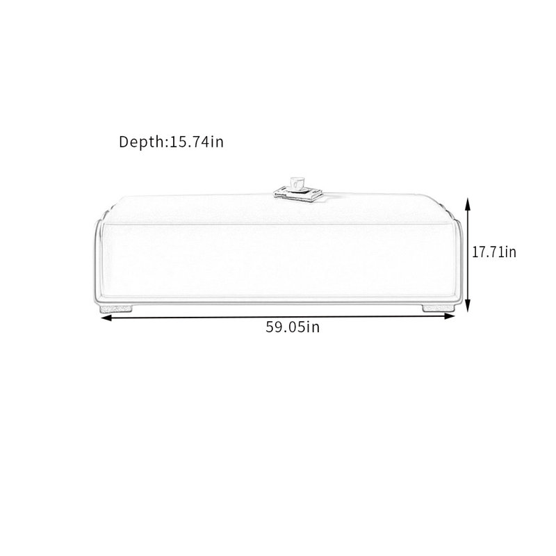 Banc rembourré en cuir Taleshia, H 17,71 po x l 59,05 po x P 15,74 po