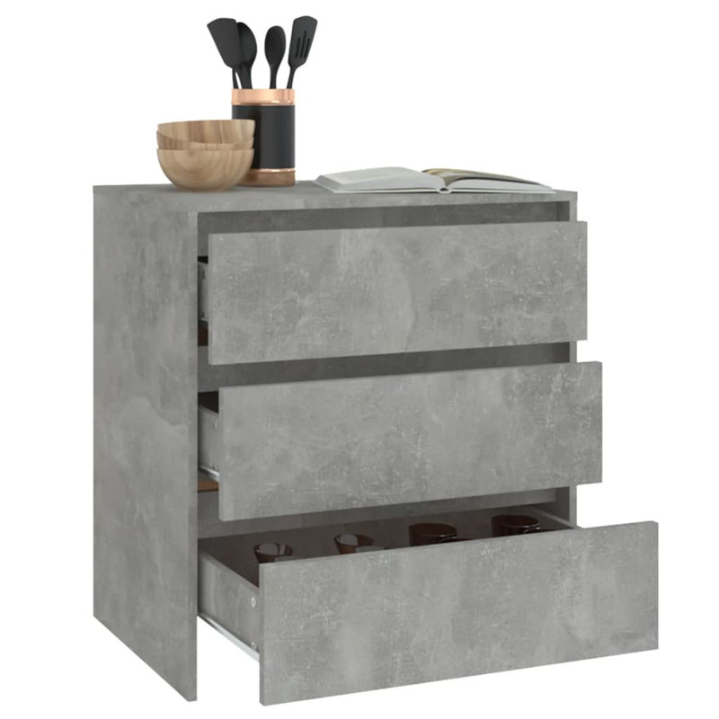 Ghianna 70cm Sideboard, Concrete Grey