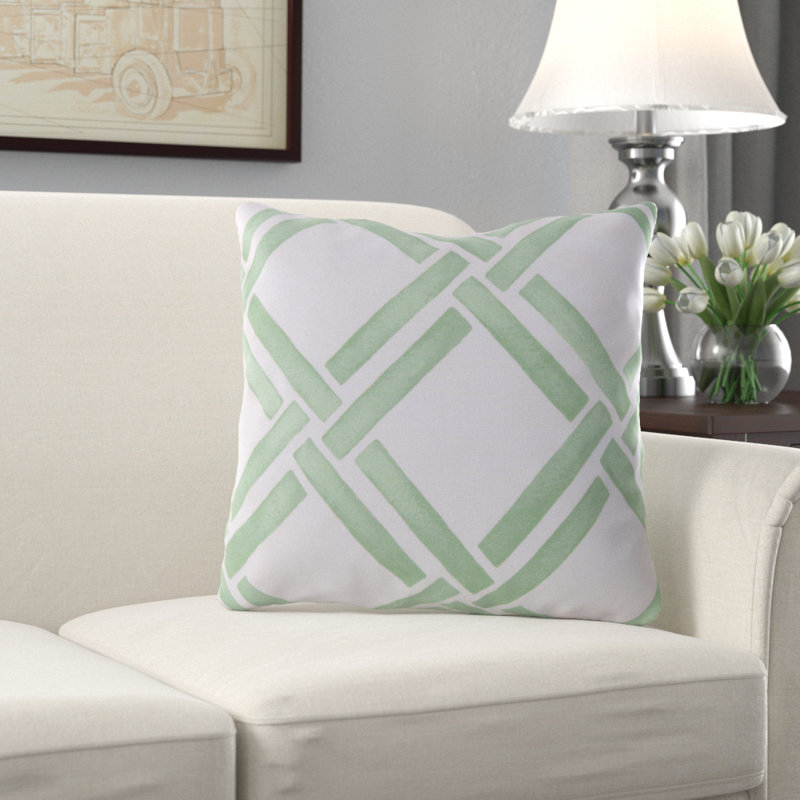 Drumack Outdoor Throw Pillow, Green, 18" x 18" 