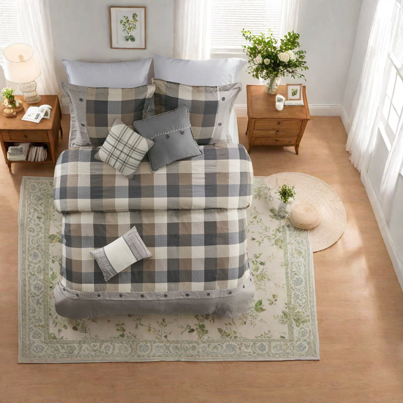 Ensembles de literie à chevrons douillets, tissu en polyester, style maison de campagne, pour la maison