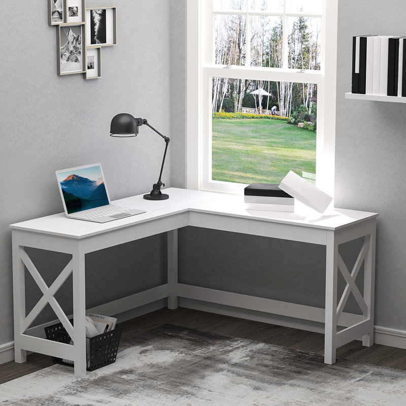 Amsterdam L-Shaped Computer Desk, White