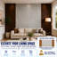 Panneau mural Falkirk Irvine IV 4' x 9' SPC imitation marbre mat gris blanc-136370539