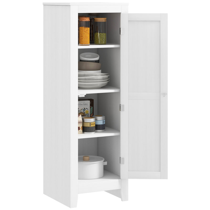 Garde-manger avec tablette réglable et porte simple pour la salle à manger, Blanc