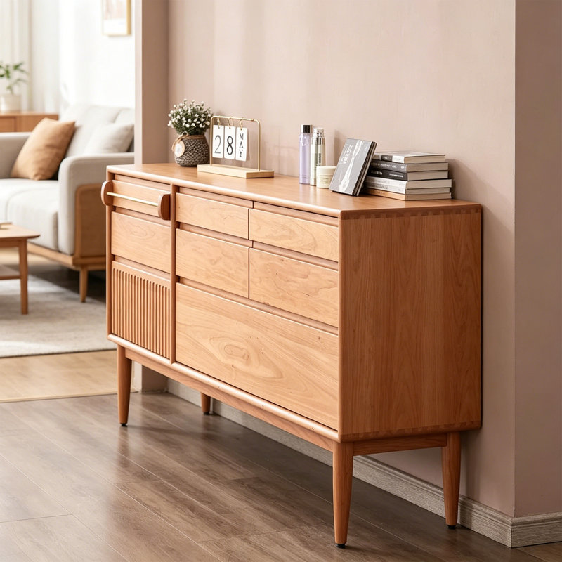 Table buffet à pieds hauts, Brown