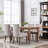 A&a furniture ultra side dining chairs | set of 2 | thickened fabric, solid wood legs | bronze nailhead-497689671-497689529
