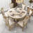 Modern artificial marble round dining table set