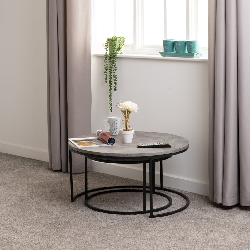 Douros 2 Piece Coffee Table Set, Grey