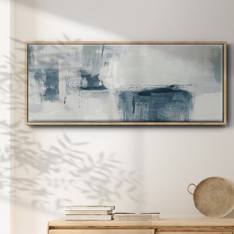 Blue Tides- Framed Canvas, 24" H x 60" W