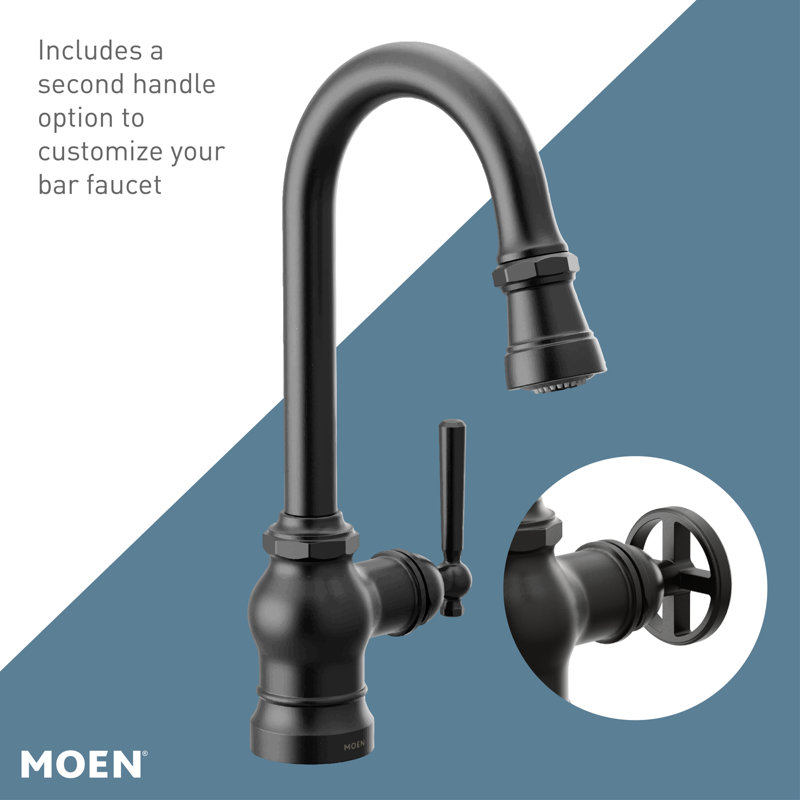Paterson One-Handle Bar Faucet with Power Clean, Matte Black