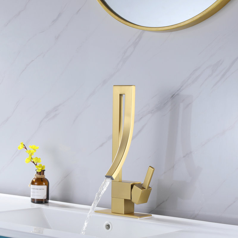Single-handle Bathroom Faucet, Brushed Gold
