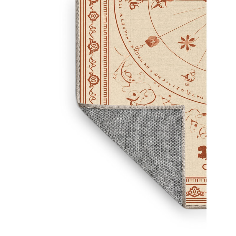 Machine Washable Pavlo Classic Oriental Rug in Beige – Beige Binding, 7 x 10