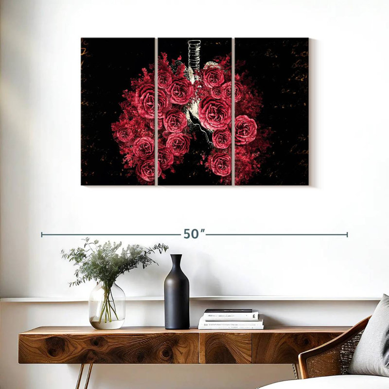 Harnek Rose Lungs, 24" H x 38" W