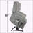 Dual Motor Electric Power Lift Recliner with Heat Massage and Infinite Positions-1790568692
