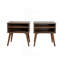 Lit tapissier avec 2 tables de chevet-1056204028