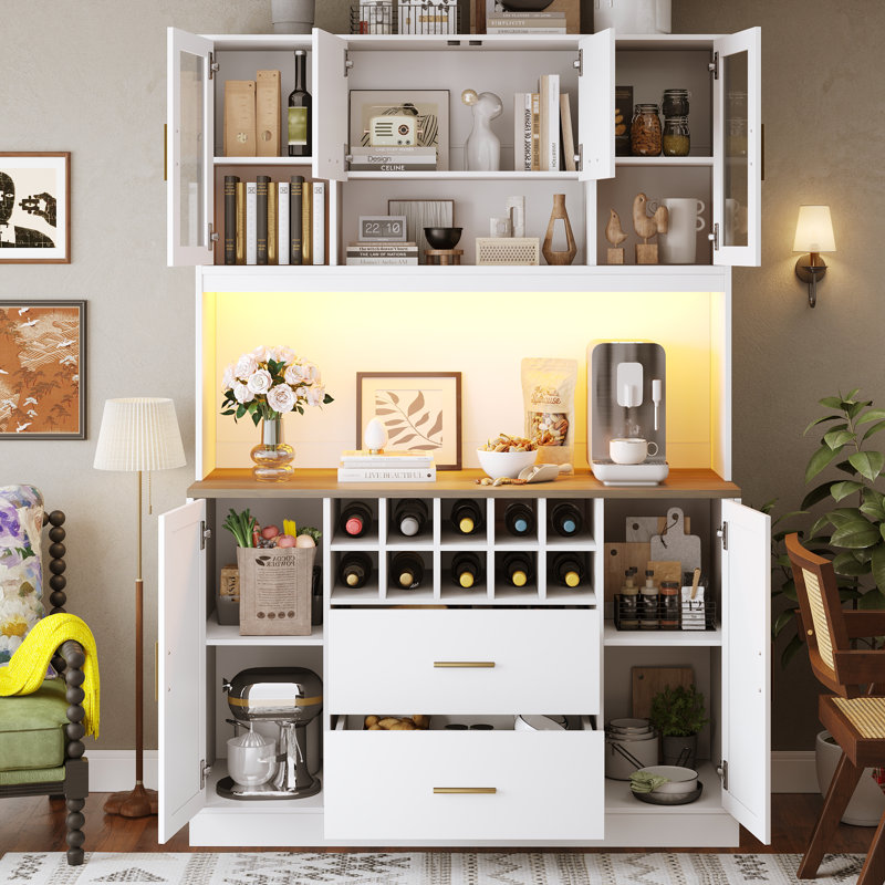 180cm Kitchen Pantry, White