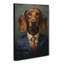 Dachshund in a Suit Painting - Wrapped Canvas-1456913573