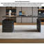 Bureau en cuir électrique intelligent à hauteur réglable-316143294-316143295