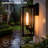 Black Rectangular Double-Bulb Outdoor Wall Light-1957352953-1955256283
