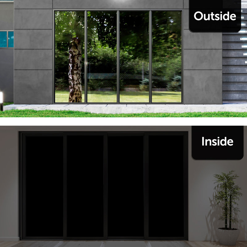 Mirror Blackout Non-Wall Damaging Window Decal, 23.6" H x 78" W