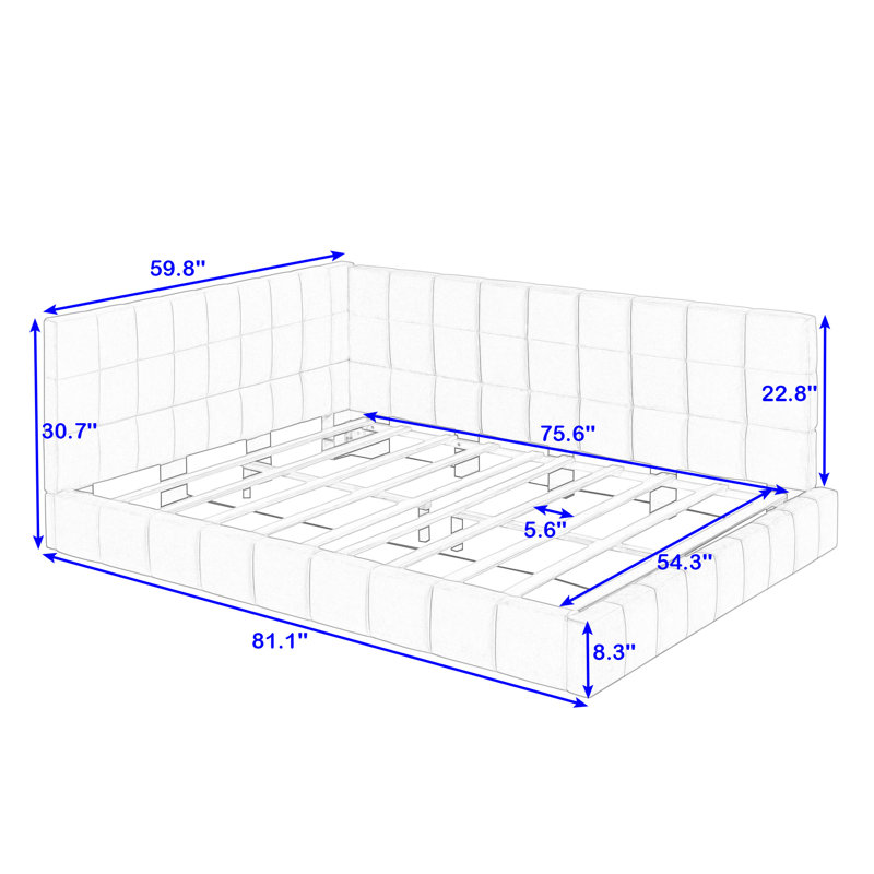 Angelah Full / Double Daybed, Gray