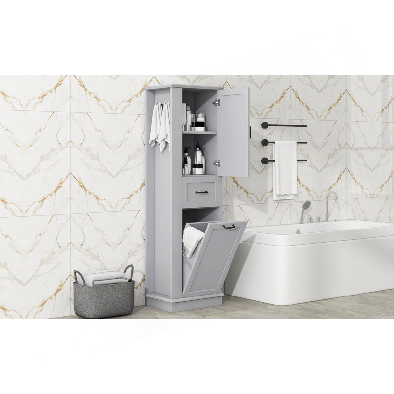 Grande armoire de rangement moderne - compartiment inclinable, tablettes réglables, capacité de 80 lb, charnières à fermeture en douceur, poignées en alliage d'aluminium, parfait pour la salle de bain et l'organisation à la maison