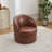 Lennon Top-Grain Leather Mid-Century Modern Swivel Accent Chair with 360° Base-120347410