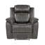 Fauteuil inclinable classique brun-gris classique 1pc