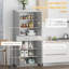Armoire autoportante Modern Kitchen Pantry avec tablettes et tiroirs réglables, parfaite pour le rangement organisé