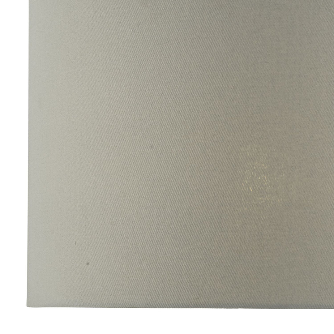 26cm H Silk Drum Lamp Shade in Grey