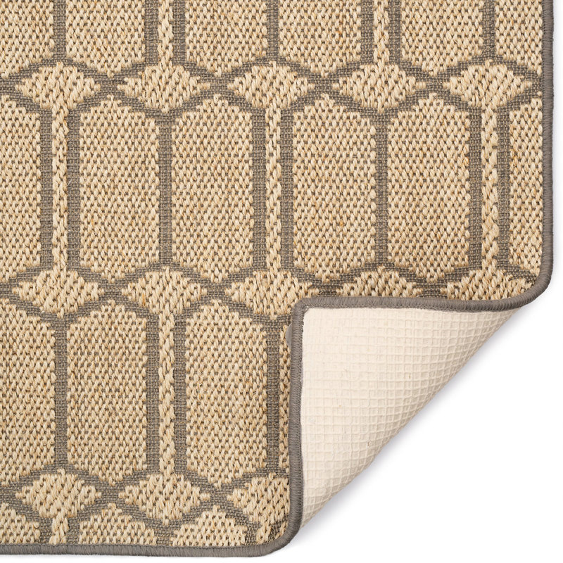 Timikia Jute/Sisal Geometric Rug, Rectangle 2' x 3'