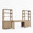 3 Piece Office Set, 47" Writing Desk & Set Of 2 Bookcases