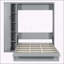 Lit escamotable double pleine grandeur avec tablettes-1401364794