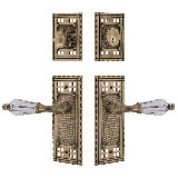 Nostalgic Warehouse Craftsman Entry Set with Parlour Crystal Lever